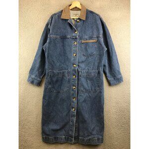 Vintage Calamity Jeans Denim Coat M Long Duster Western Cowgirl